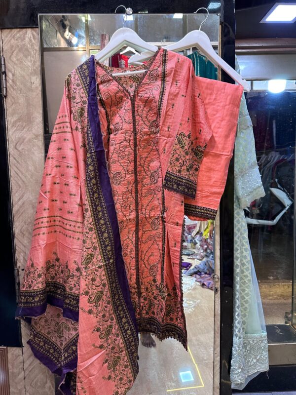 Al Mulabis Most Premium Original Karachi New Arrival Pure Lawn Suit